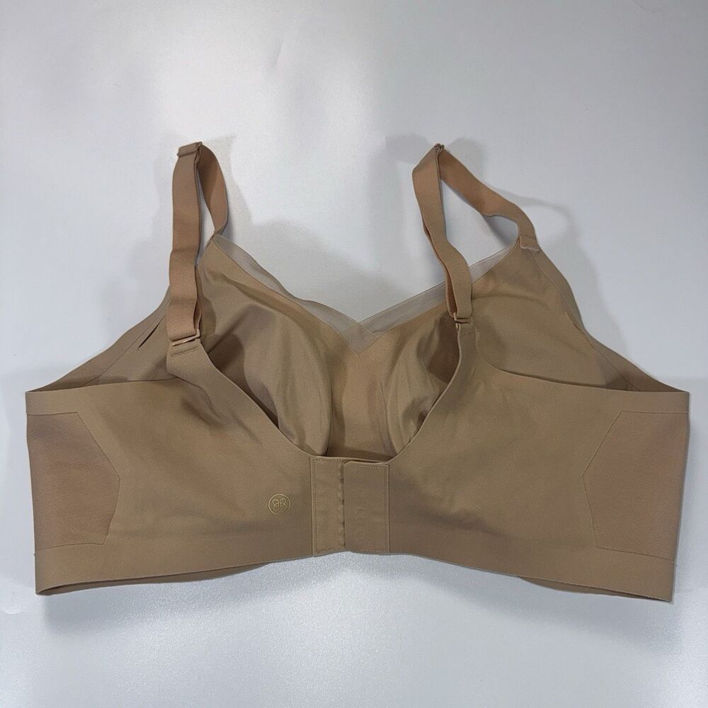 HoneyLove Crossover Bra Women's 1X Nude Sand Wireless Removable Pads EUC - Picture 2 of 7
